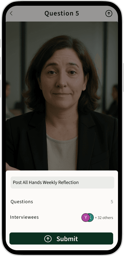 Submitting an interview in Emponaut